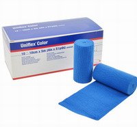 Uniflex Color Universalbinde blau [6 cm 